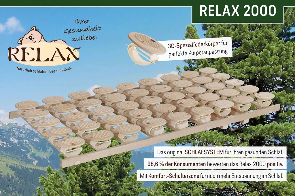 Relax 2000 Schlafsystem im Bett
